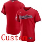 Men's Cleveland Guardians Customized Red Authentic Jersey