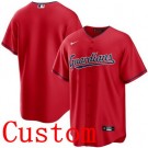 Men's Cleveland Guardians Customized Red Cool Base Jersey