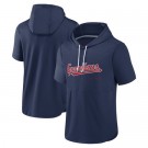 Men's Cleveland Guardians Navy Short Sleeve Team Pullover Hoodie 306620