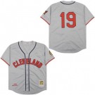 Men's Cleveland Indians #19 Bob Feller Gray 1948 Throwback Jersey