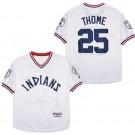 Men's Cleveland Indians #25 Jim Thome White 1976 Turn Back The Clock Jersey