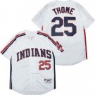 Men's Cleveland Indians #25 Jim Thome White 1993 Throwback Jersey