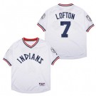 Men's Cleveland Indians #7 Kenny Lofton White 1976 Turn Back The Clock Jersey