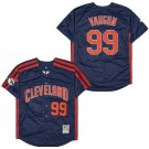 Men's Cleveland Indians #99 Rick Vaughn Navy Throwback Jersey