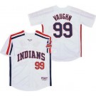 Men's Cleveland Indians #99 Rick Vaughn White 1993 Turn Back The Clock Jersey