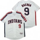 Men's Cleveland Indians #9 Carlos Baerga White 1993 Turn Back The Clock Jersey