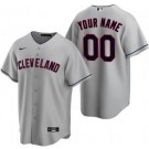 Men's Cleveland Indians Customized Gray Nike Cool Base Jersey