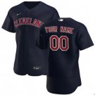 Men's Cleveland Indians Customized Navy Alternate 2020 FlexBase Jersey