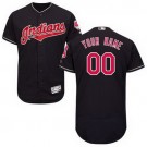 Men's Cleveland Indians Customized Navy Blue FlexBase Jersey