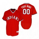 Men's Cleveland Indians Customized Red 1976 Turn Back The Clock Jersey