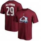 Men's Colorado Avalanche #29 Nathan MacKinnon Red Printed T Shirt 112637