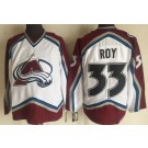 Men's Colorado Avalanche #33 Patrick Roy White Throwback Jersey