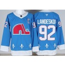 Men's Colorado Avalanche #92 Gabriel Landeskog Blue Alternate Authentic Jersey