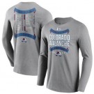 Men's Colorado Avalanche Gray Stanley Cup Champions 2022 Roster Graphic Long Sleeve T Shirt