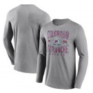 Men's Colorado Avalanche Gray Wave Off Long Sleeve T Shirt