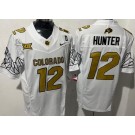 Men's Colorado Buffaloes #12 Travis Hunter Limited White 2024 College Football Jersey