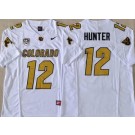 Men's Colorado Buffaloes #12 Travis Hunter Limited White FUSE Team Logos College Football Jersey