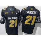 Men's Colorado Buffaloes #21 Shilo Sanders Limited Black FUSE College Football Jersey
