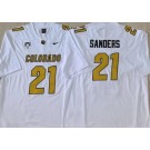 Men's Colorado Buffaloes #21 Shilo Sanders Limited White College Football Jersey