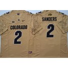 Men's Colorado Buffaloes #2 Shedeur Sanders Limited Gold College Football Jersey