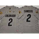Men's Colorado Buffaloes #2 Shedeur Sanders Limited Gray College Football Jersey