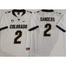 Men's Colorado Buffaloes #2 Shedeur Sanders Limited White 2022 College Football Jersey