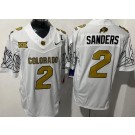 Men's Colorado Buffaloes #2 Shedeur Sanders Limited White 2024 College Football Jersey
