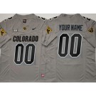 Men's Colorado Buffaloes Customized Limited Gray FUSE College Football Jersey