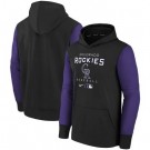 Men's Colorado Rockies Black Purple Authentic Collection Performance Hoodie