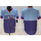 Men's Colorado Rockies Blank Blue Purple 2025 City Connect Limited Jersey