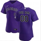 Men's Colorado Rockies Customized Purple Alternate 2020 FlexBase Jersey