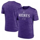 Men's Colorado Rockies Purple Velocity Performance Practice T Shirt