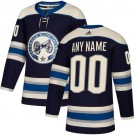 Men's Columbus Blue Jackets Customized Navy Alternate Authentic Jersey