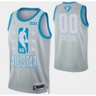 Men's Custom Gray Diamond 75th 2022 All Star Heat Press Jersey