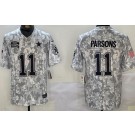 Men's Dallas Cowboys #11 Micah Parsons Limited Arctic Camo 2024 Salute to Service Jersey