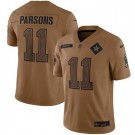Men's Dallas Cowboys #11 Micah Parsons Limited Brown 2023 Salute To Service Jersey