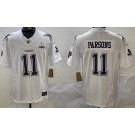 Men's Dallas Cowboys #11 Micah Parsons Limited White Est 1960 Patch FUSE Vapor Jersey