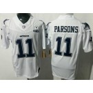 Men's Dallas Cowboys #11 Micah Parsons Limited White Est 1960 Patch FUSE Vapor Jersey