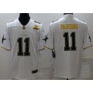 Men's Dallas Cowboys #11 Micah Parsons Limited White Gold 60th Anniversary Vapor Jersey