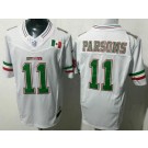Men's Dallas Cowboys #11 Micah Parsons Limited White Mexico Fashion FUSE Vapor Jersey