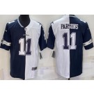 Men's Dallas Cowboys #11 Micah Parsons Limited White Navy Split Vapor Jersey
