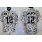 Men's Dallas Cowboys #12 Roger Staubach Limited Arctic Camo 2024 Salute to Service Jersey