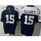 Men's Dallas Cowboys #15 Ezekiel Elliott Limited Navy Alternate FUSE Vapor Jersey