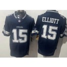 Men's Dallas Cowboys #15 Ezekiel Elliott Limited Navy FUSE Vapor Jersey