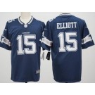 Men's Dallas Cowboys #15 Ezekiel Elliott Limited Navy Vapor Jersey