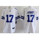Men's Dallas Cowboys #17 Brandon Aubrey Limited White Vapor Jersey
