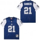 Men's Dallas Cowboys #21 Deion Sanders Navy 1995 Throwback Jersey