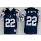 Men's Dallas Cowboys #22 Emmitt Smith Navy 1992 Throwback Jersey