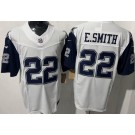 Men's Dallas Cowboys #22 Emmitt Smith White Throwback FUSE Vapor Jersey