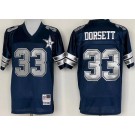 Men's Dallas Cowboys #33 Tony Dorsett Navy 25th Throwback Jersey